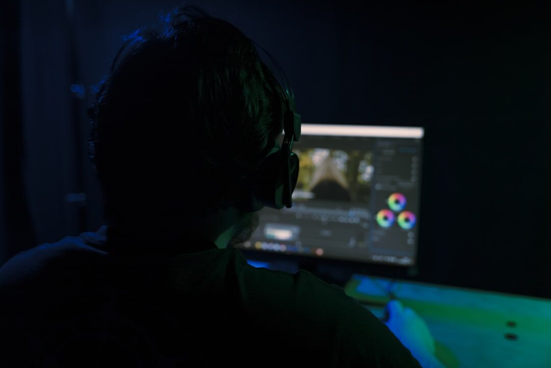 football player watching video analysis